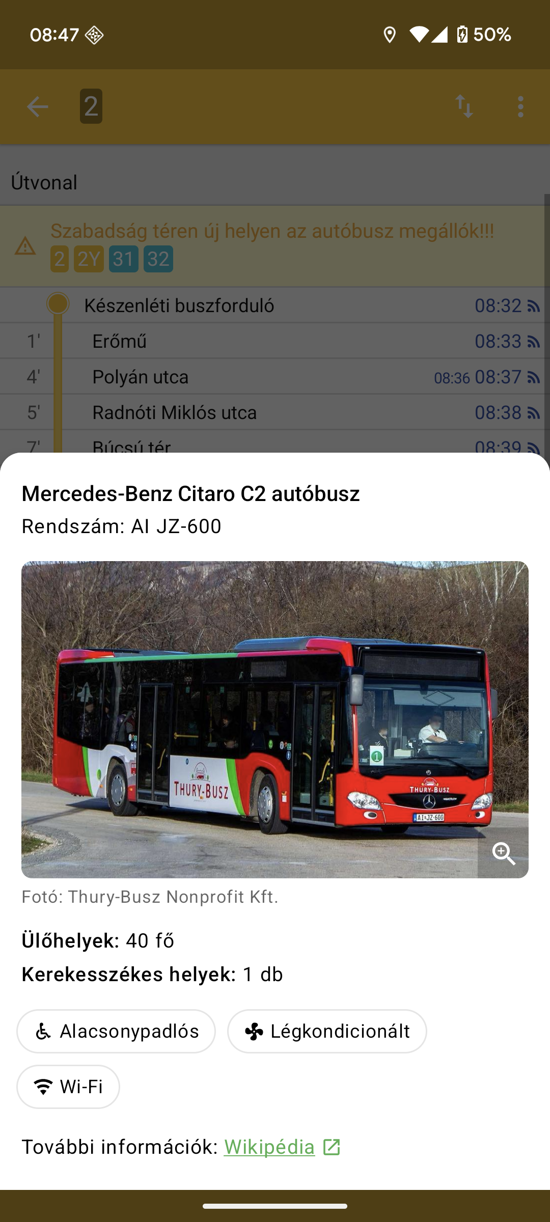 Várpalota helyi menetrendje – már valós időben is