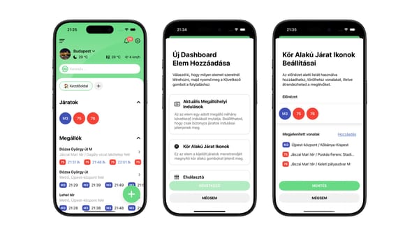 Új dashboard és kedvenc kezelés iOS-en