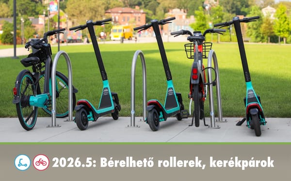 2026.5: Bérelhető rollerek, kerékpárok